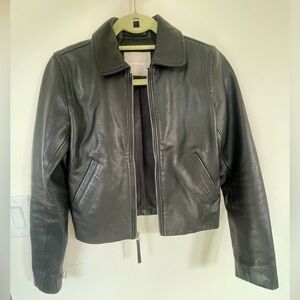 Everlane Classic Black Leather Jacket